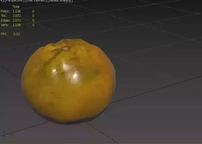 Tangerine M01 Low-poly 3D model 3