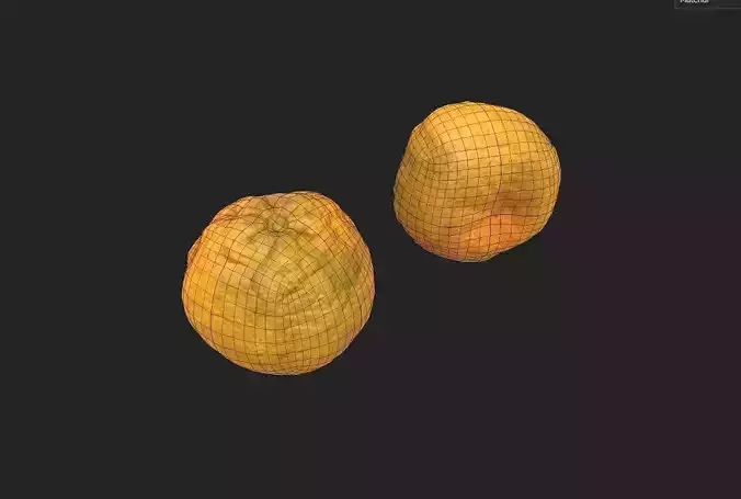 Tangerine M01 Low-poly 3D model 2