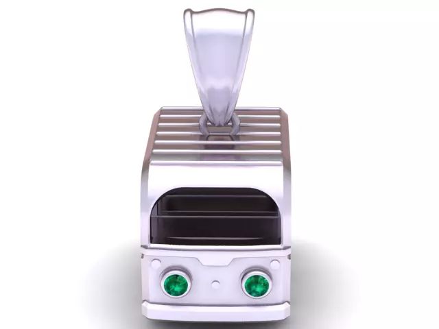 Cartoon Bus Pendant 3D Printable Model 3D print model_2