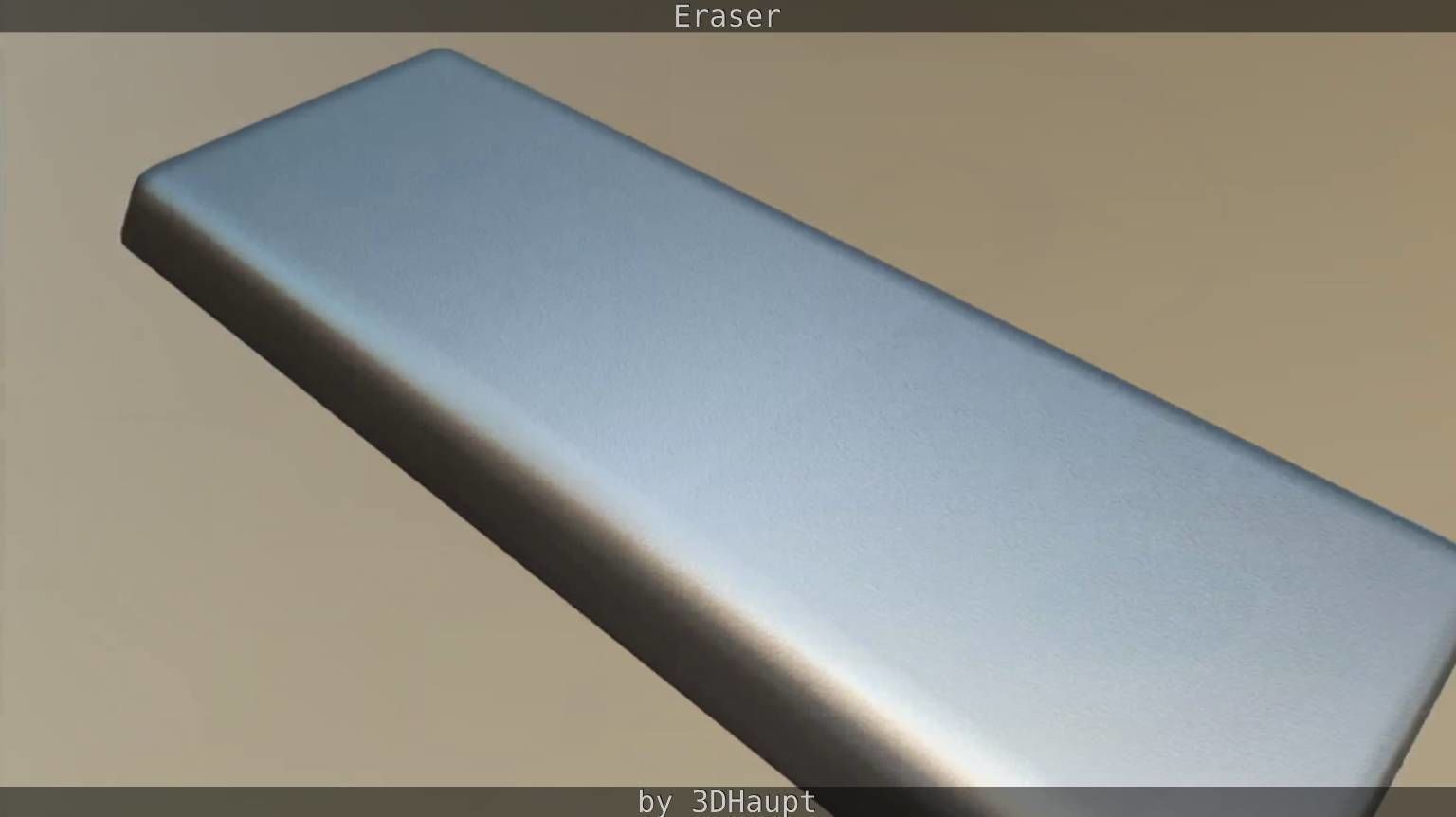 Eraser orange pencil on table Low-poly 3D model_91