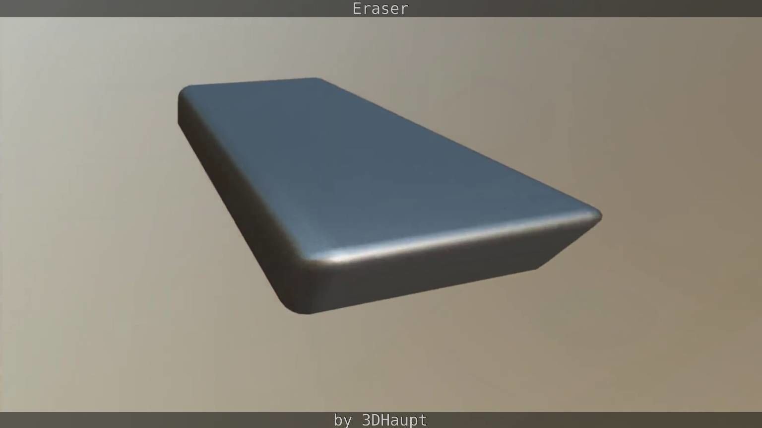 Eraser orange pencil on table Low-poly 3D model_92