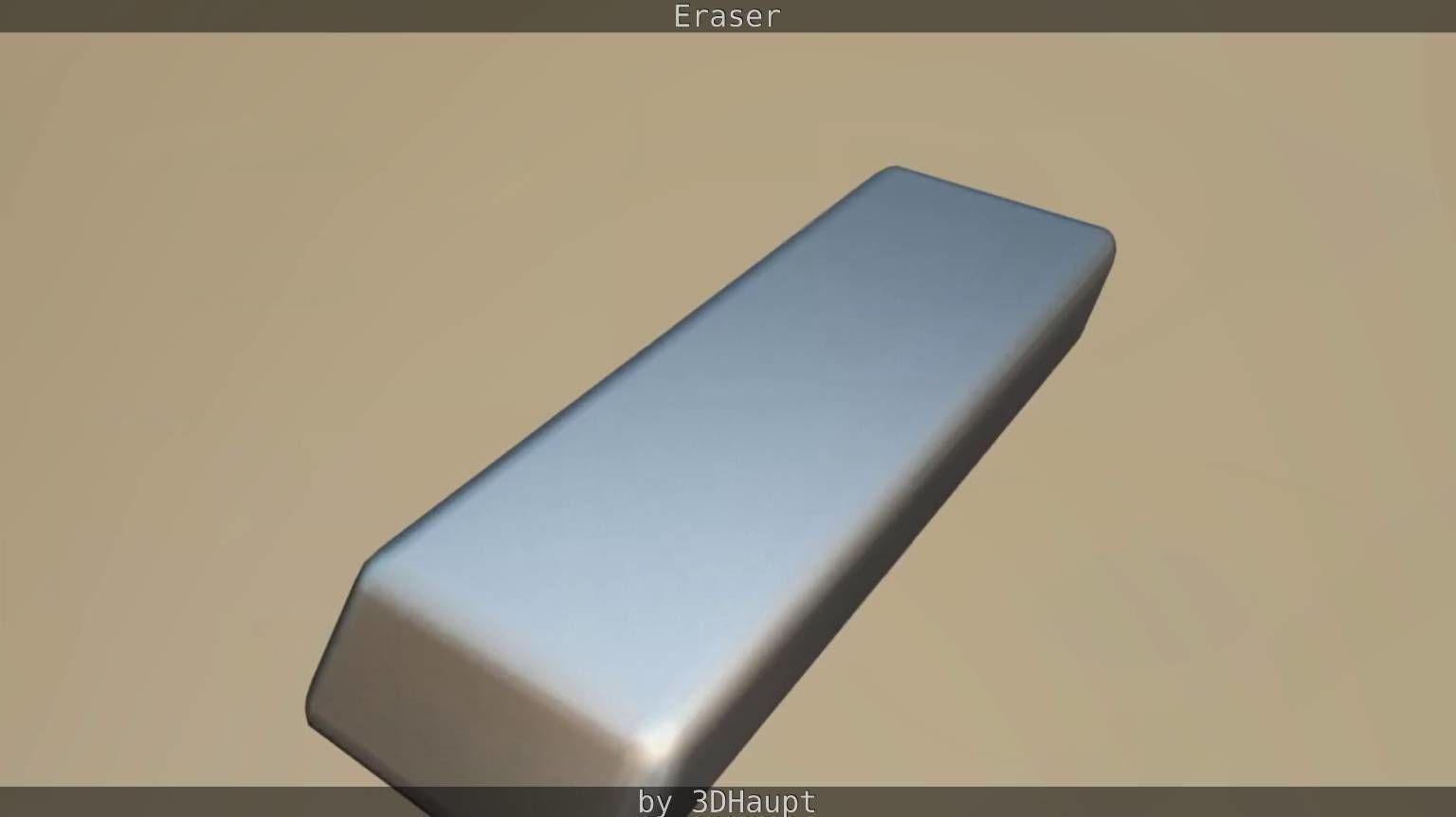 Eraser orange pencil on table Low-poly 3D model_87