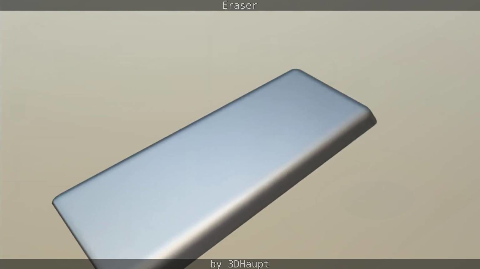 Eraser orange pencil on table Low-poly 3D model_96