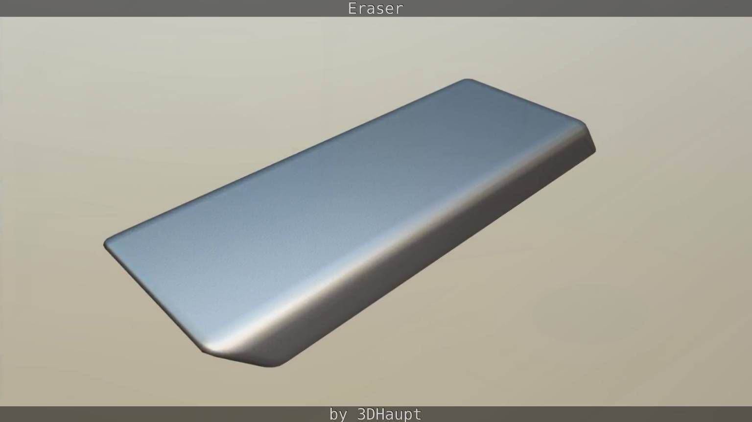 Eraser orange pencil on table Low-poly 3D model_98