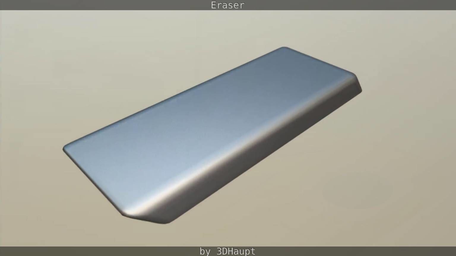 Eraser orange pencil on table Low-poly 3D model_97