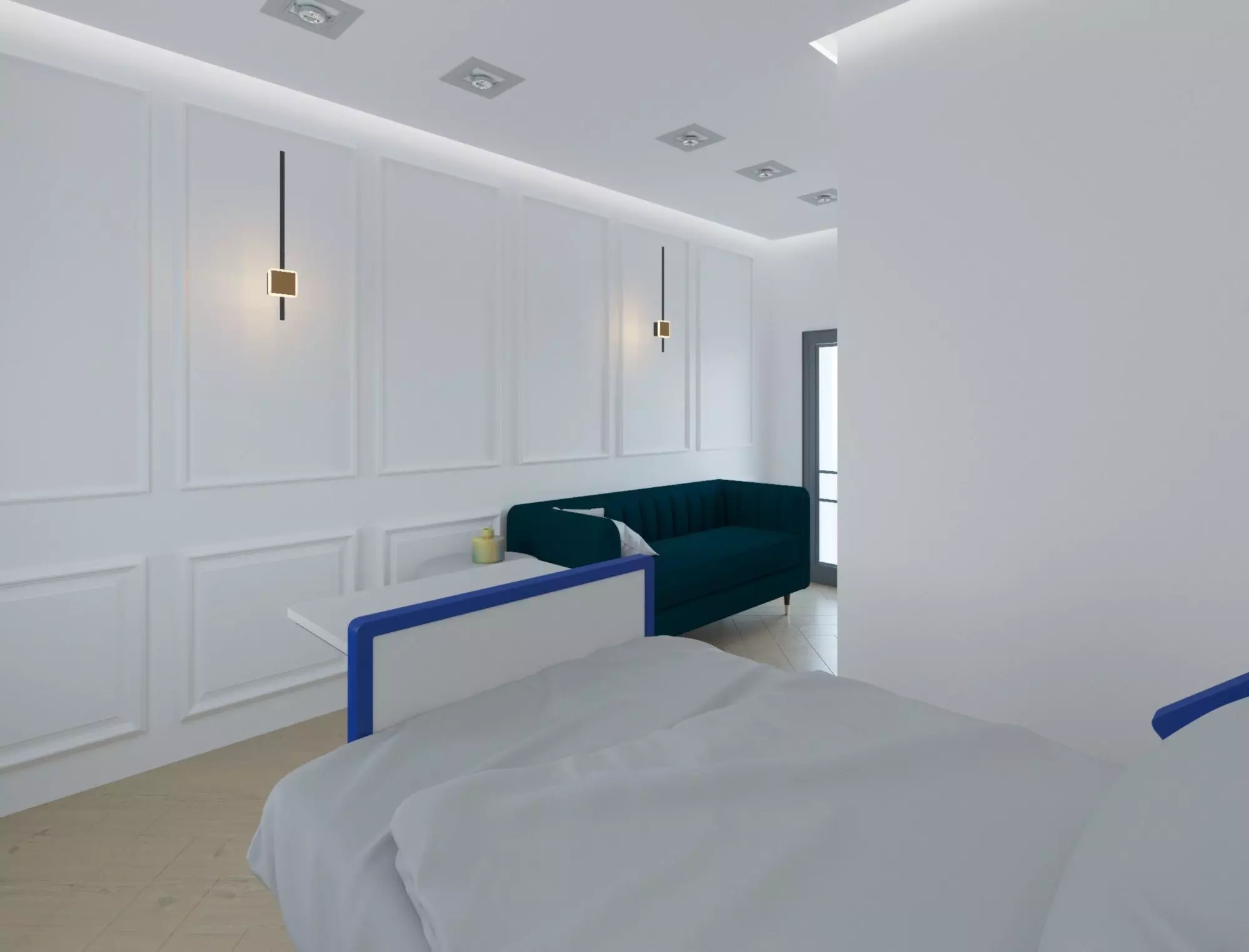 Modern Hospital Room Realistic Medical Interior 3D Model Low-poly 3D model_1