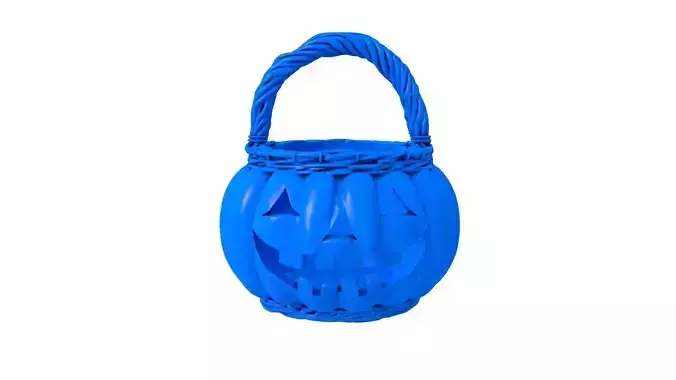 halloween basket - basket - basket stl - pumpkin 
