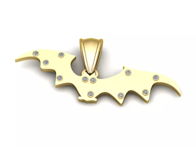 Golden Bat Pendant 3D Printable Model 3D print model