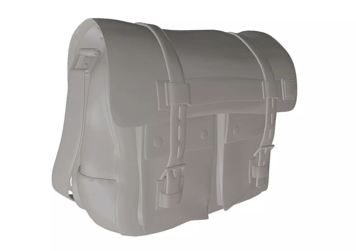 Haversack Rebel Gray Color 3D Model Low-poly 3D model_11