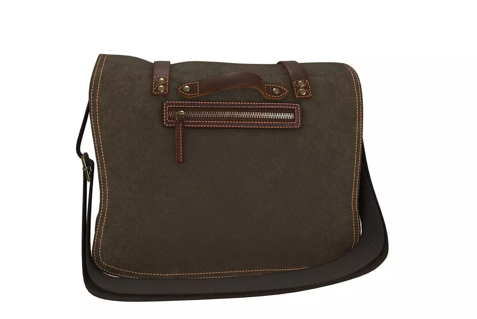 Haversack Rebel Gray Color 3D Model Low-poly 3D model_2