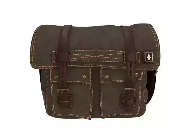 Haversack Rebel Gray Color 3D Model