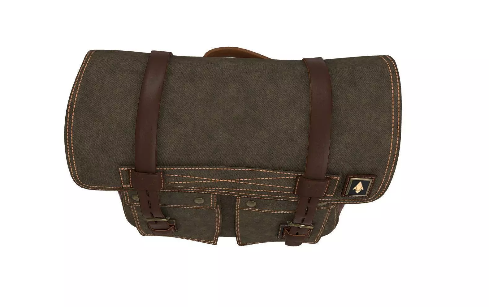 Haversack Rebel Gray Color 3D Model Low-poly 3D model_4