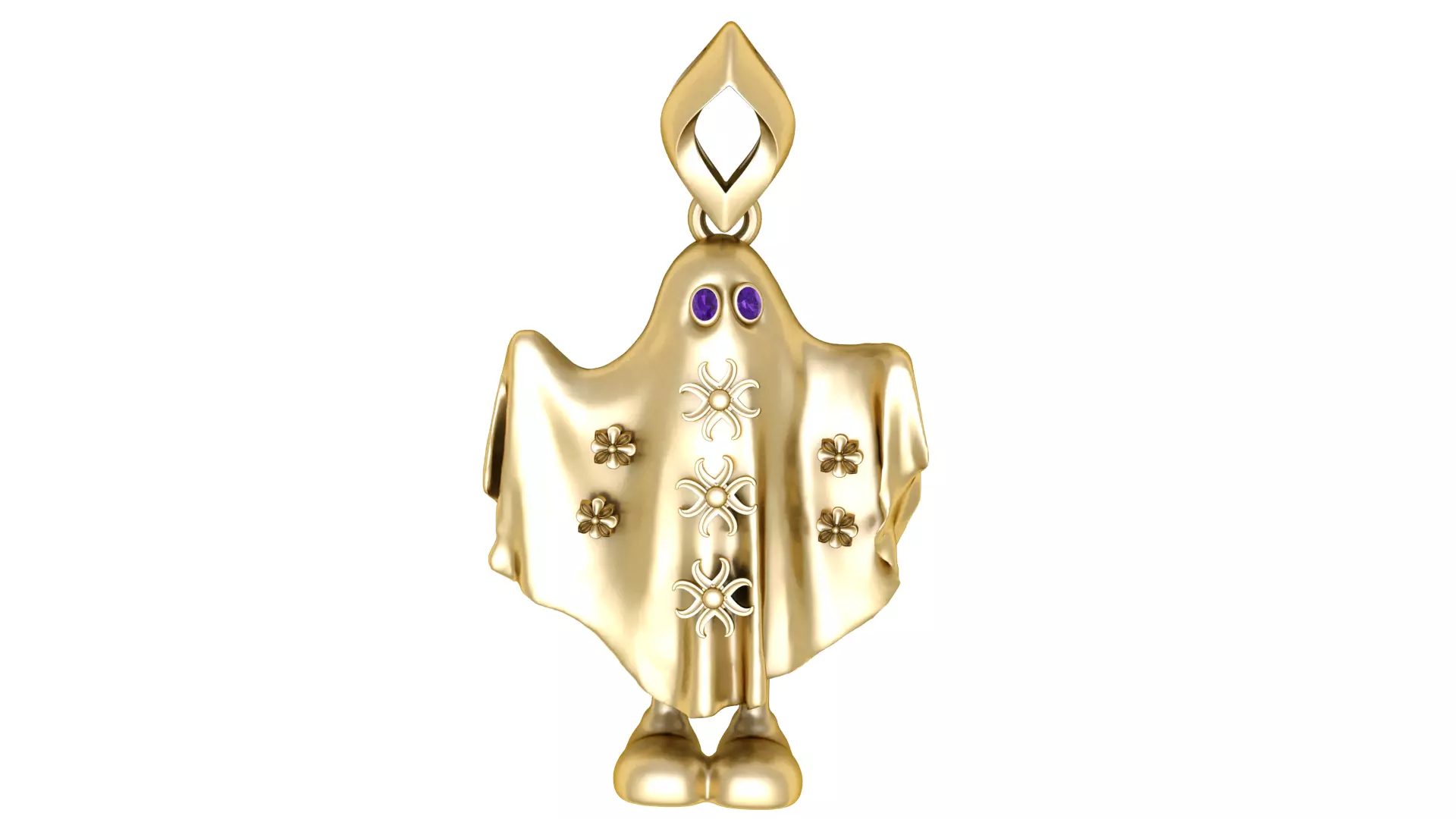 Cute Ghost Spirit Pendant 3D Printable Jewelry Model 3D print model