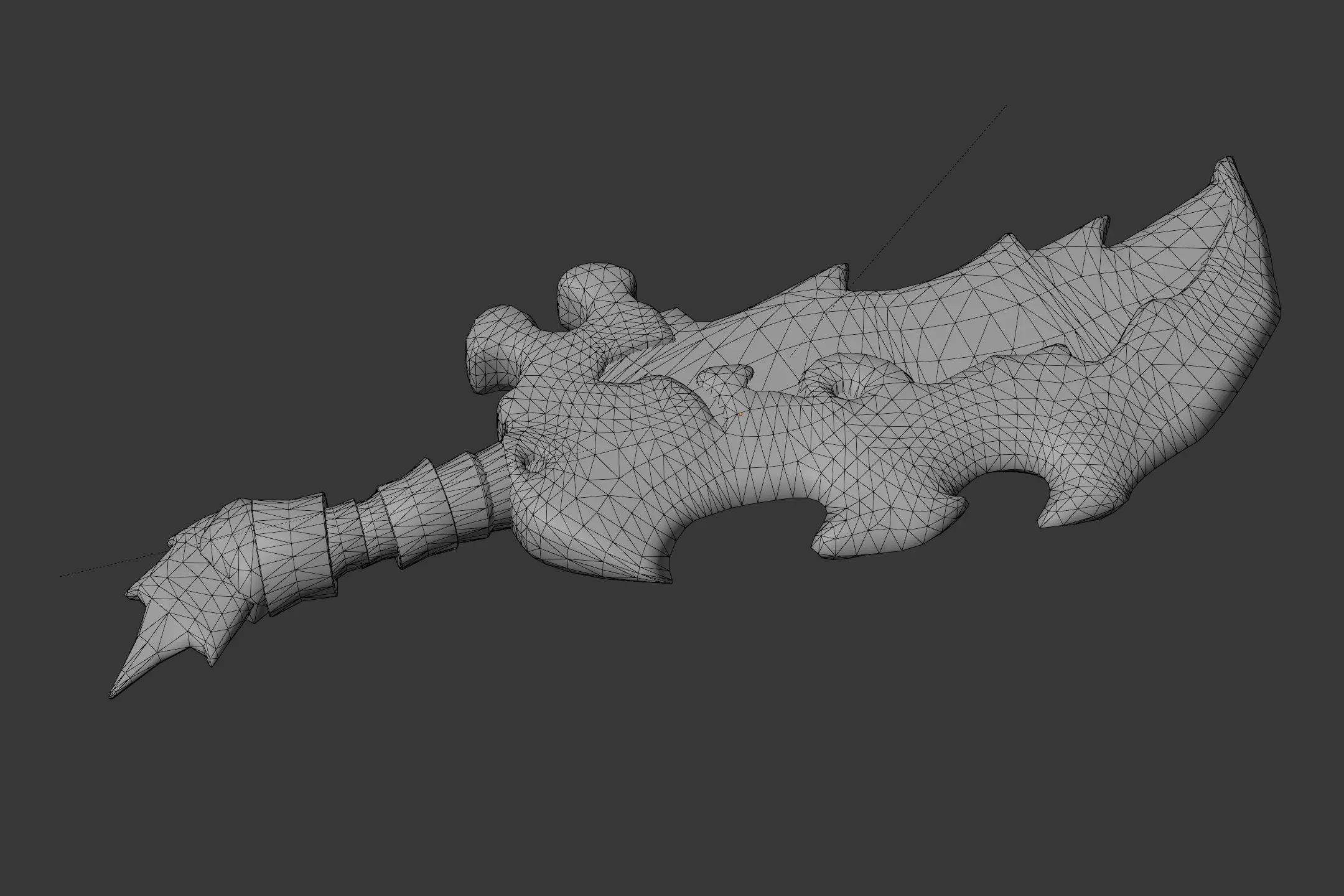 Frostfang - Stylized Fantasy Bone-Ice Sword -Game-Ready Low-poly 3D model_4