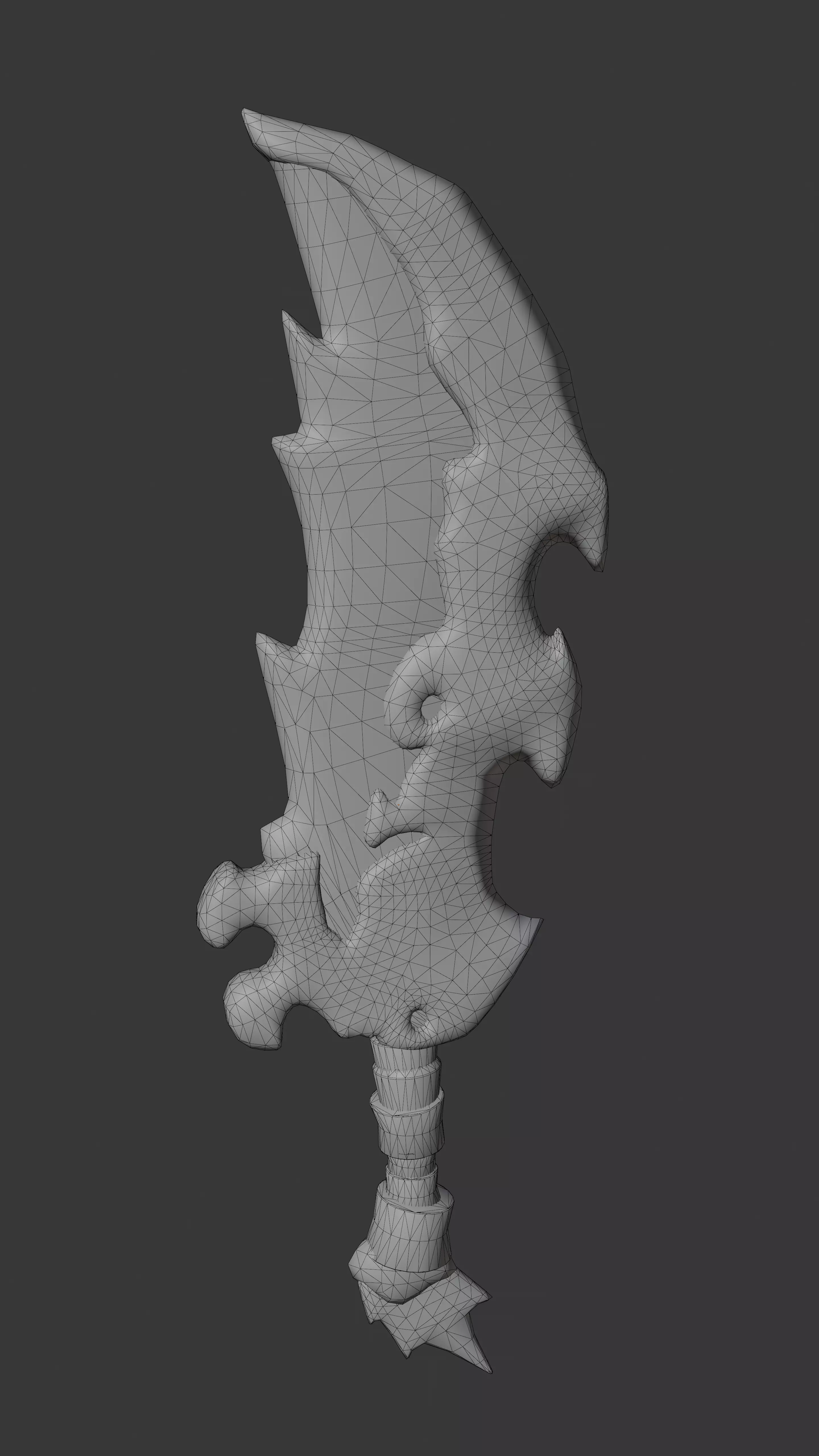 Frostfang - Stylized Fantasy Bone-Ice Sword -Game-Ready Low-poly 3D model_7