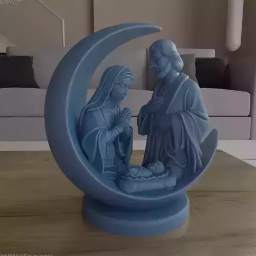 Nativity Scene 3D Model STL Blender Art