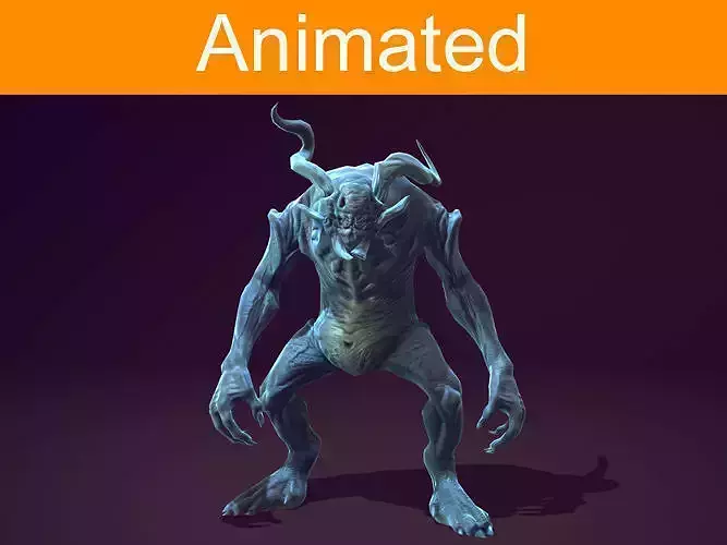 Creature Horned Low-poly 3D model