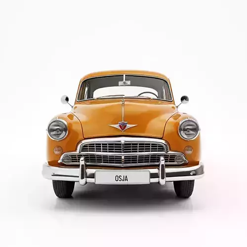 Classic Four Door Sedan Low-poly 3D model 2