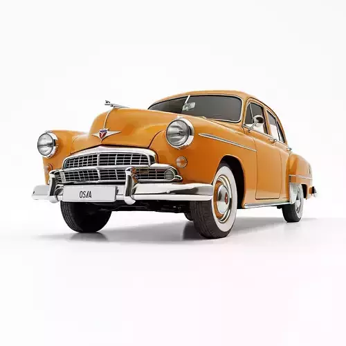 Classic Four Door Sedan Low-poly 3D model 5