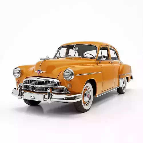 Classic Four Door Sedan Low-poly 3D model 4