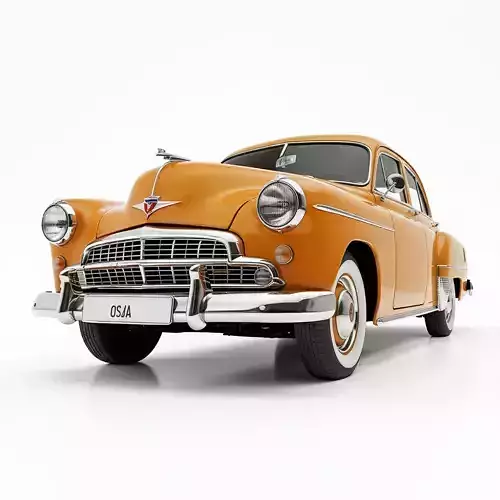 Classic Four Door Sedan Low-poly 3D model