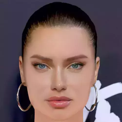 Adriana Lima Head - No Hair - Low poly head for game