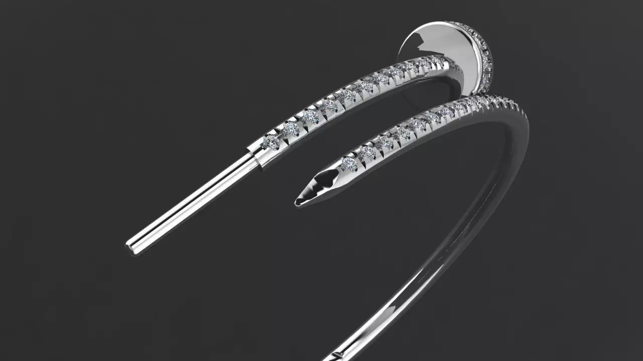 Earrings Cartier 3D print model_6