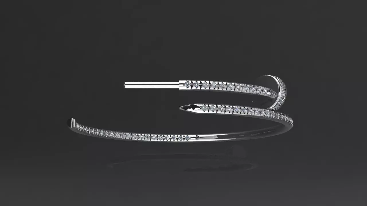 Earrings Cartier 3D print model_5