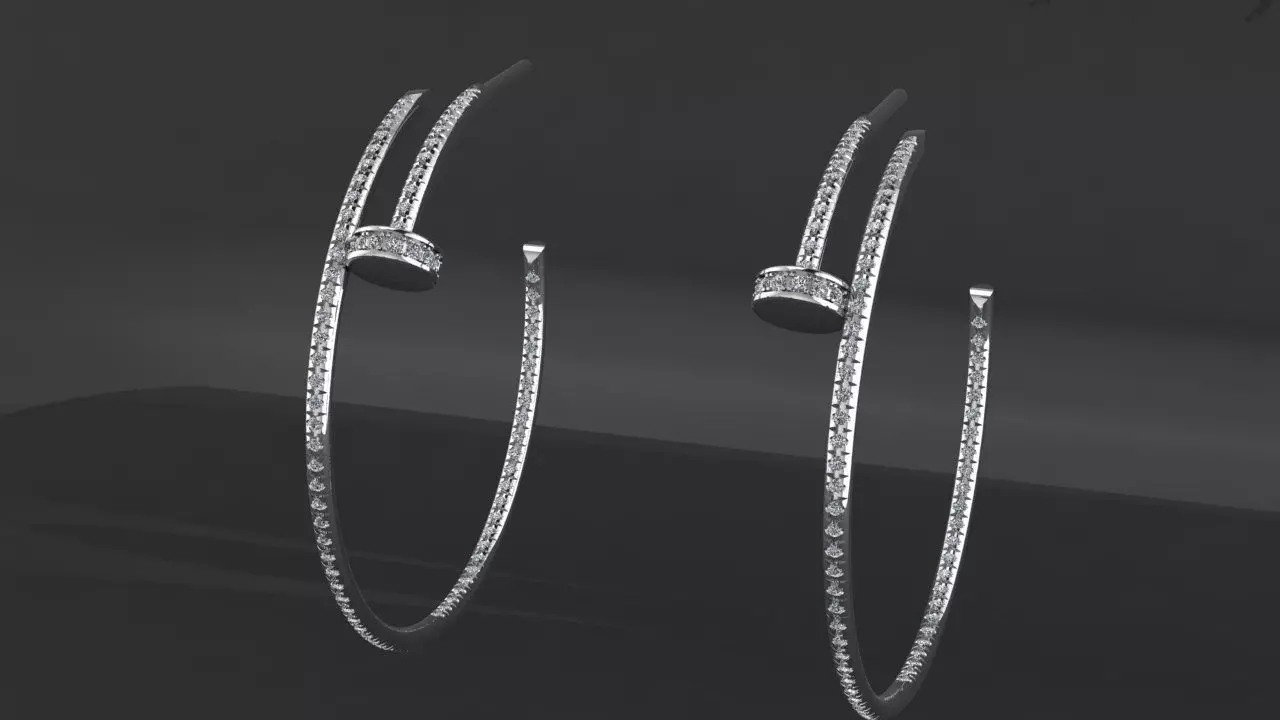 Earrings Cartier 3D print model_0