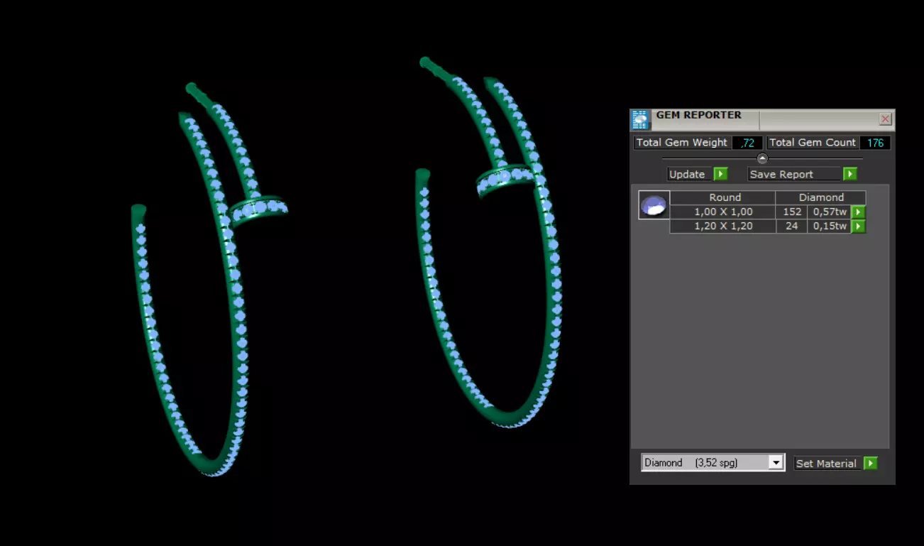 Earrings Cartier 3D print model_11