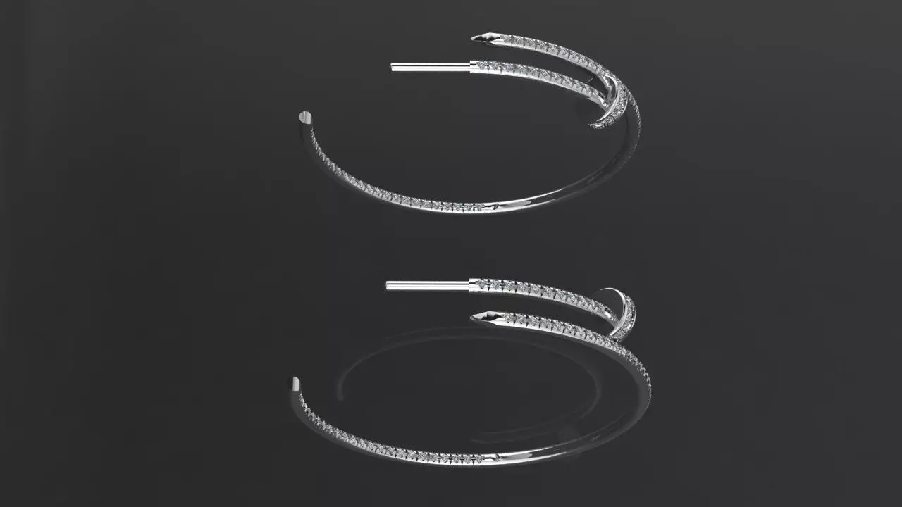 Earrings Cartier 3D print model_2