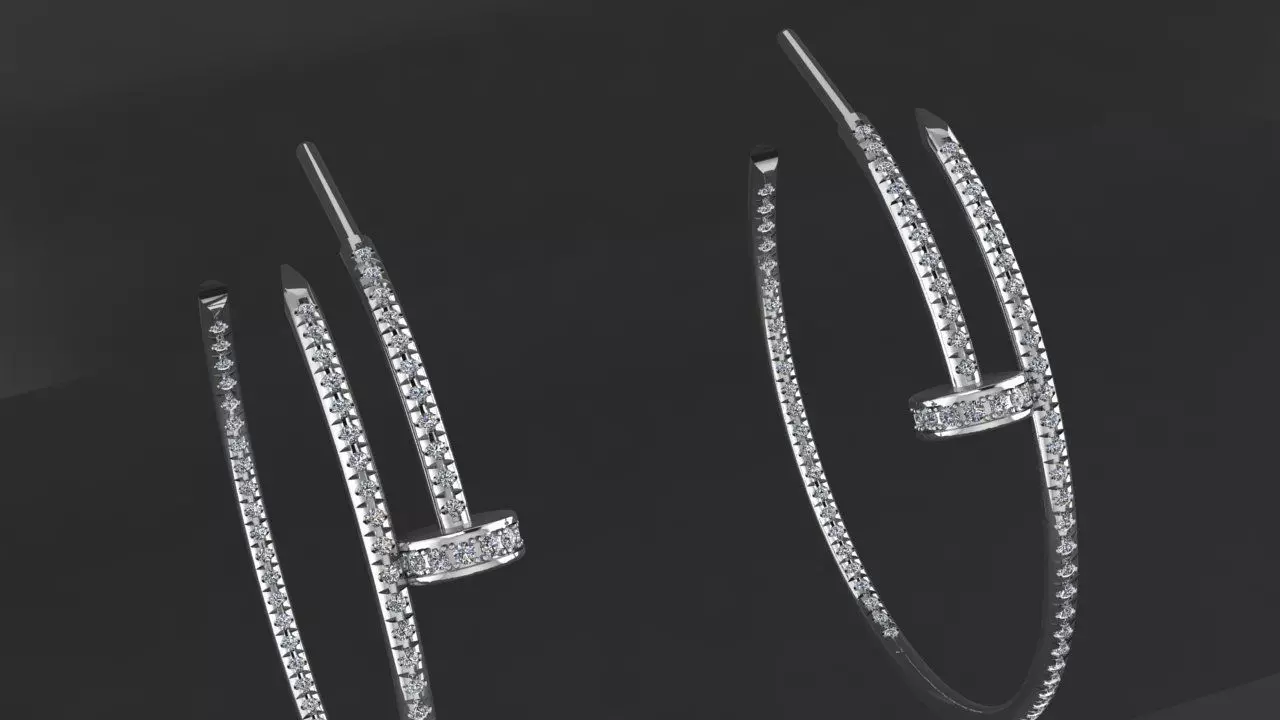 Earrings Cartier 3D print model_1