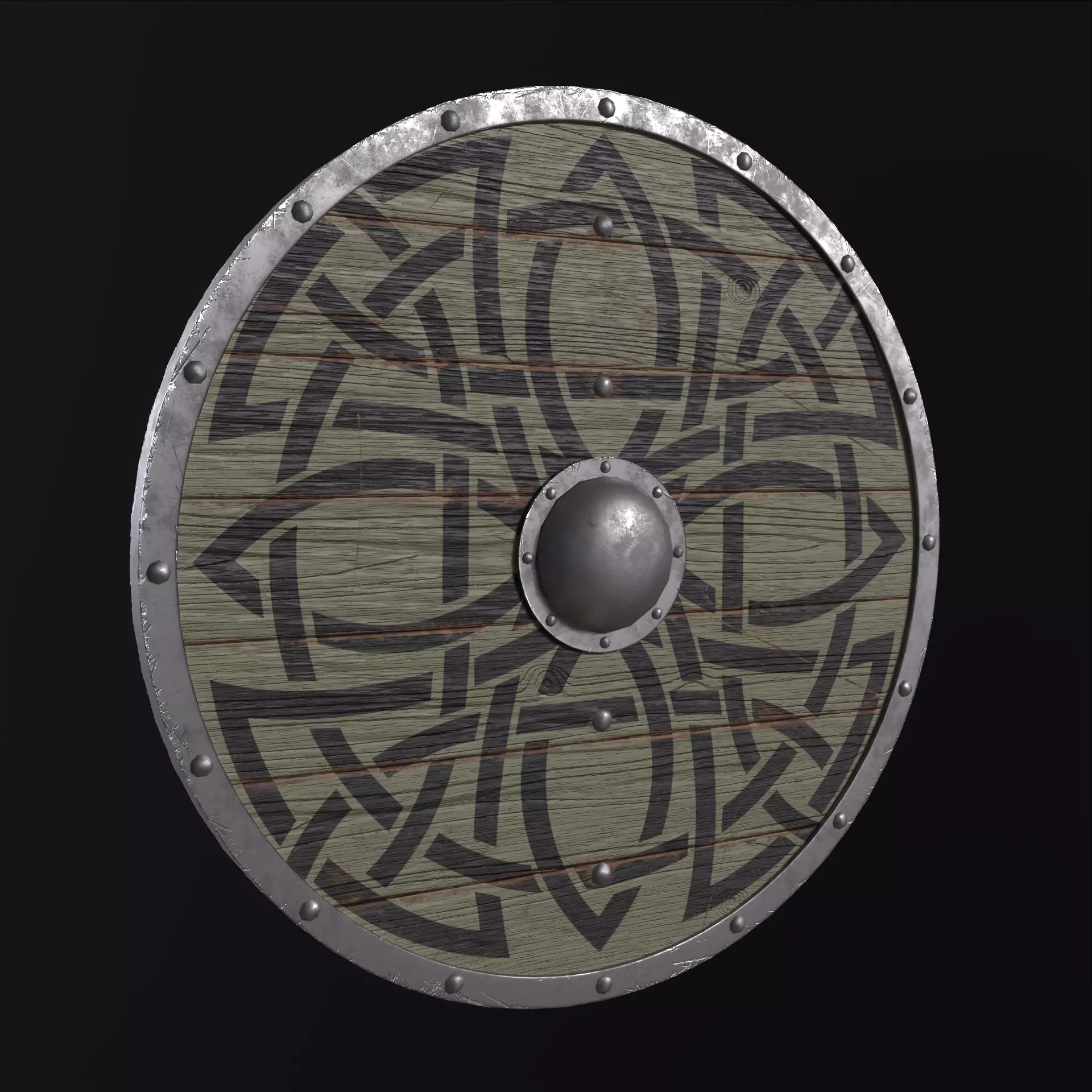 Viking Shield Collection Low-poly 3D model_39
