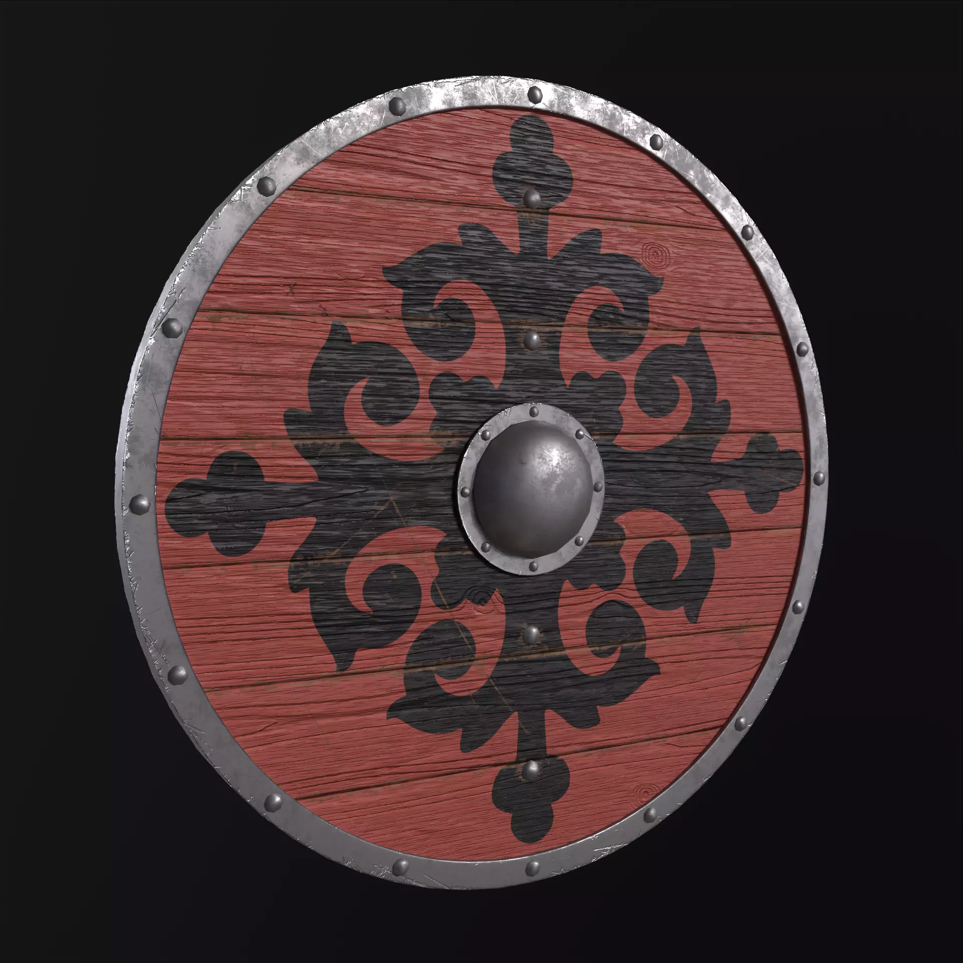 Viking Shield Collection Low-poly 3D model_21