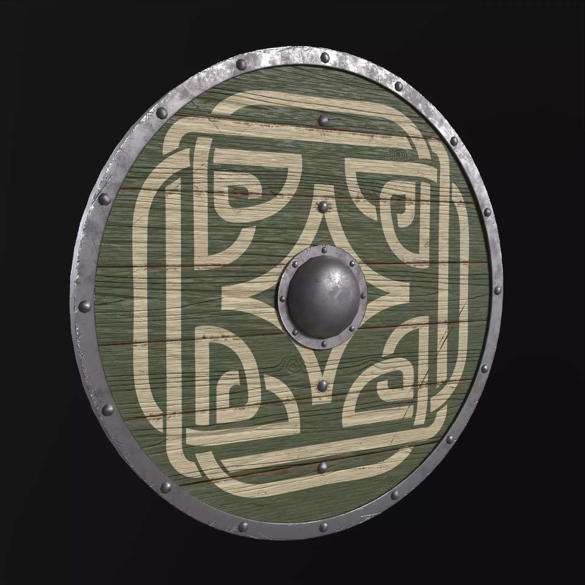 Viking Shield Collection Low-poly 3D model_32