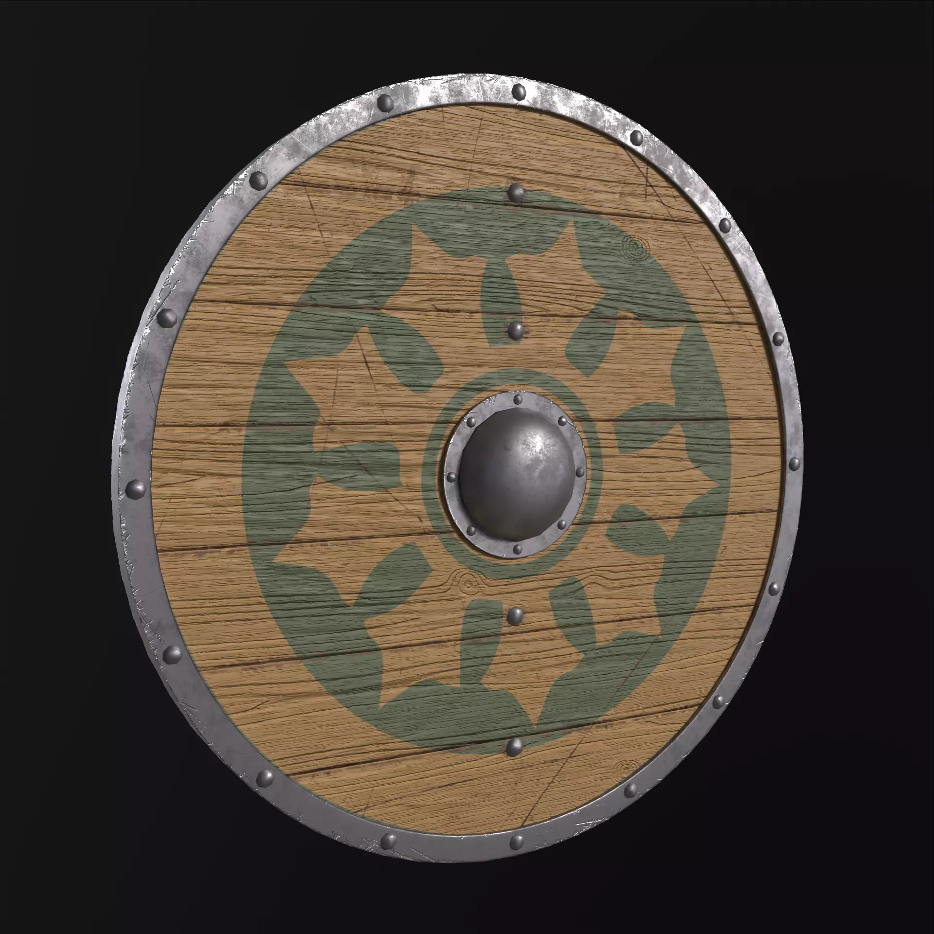 Viking Shield Collection Low-poly 3D model_27