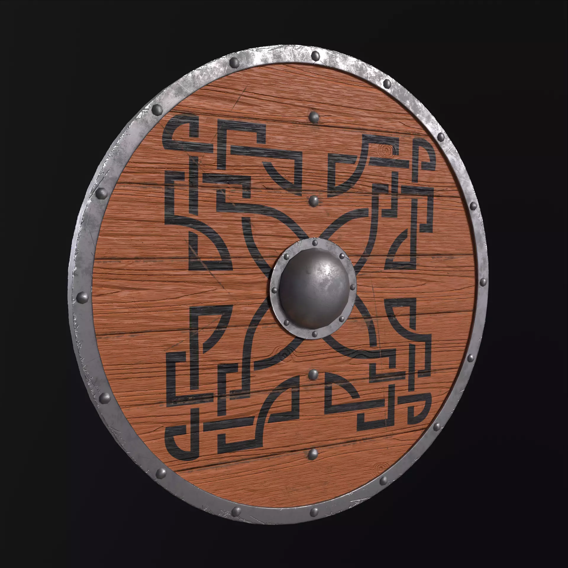 Viking Shield Collection Low-poly 3D model_33