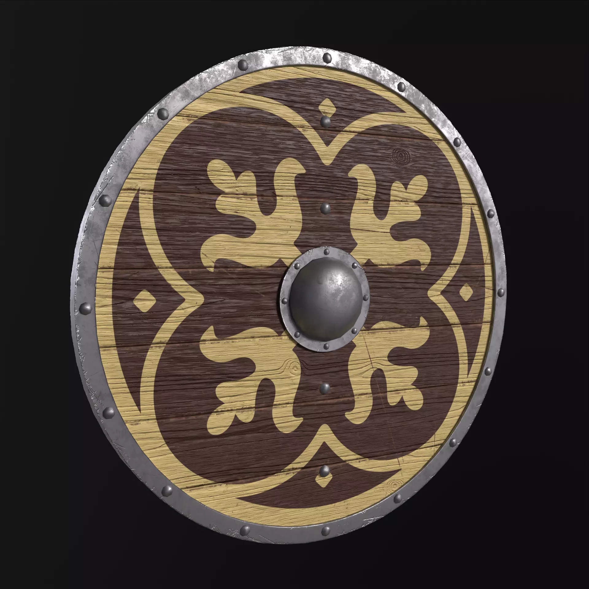 Viking Shield Collection Low-poly 3D model_43