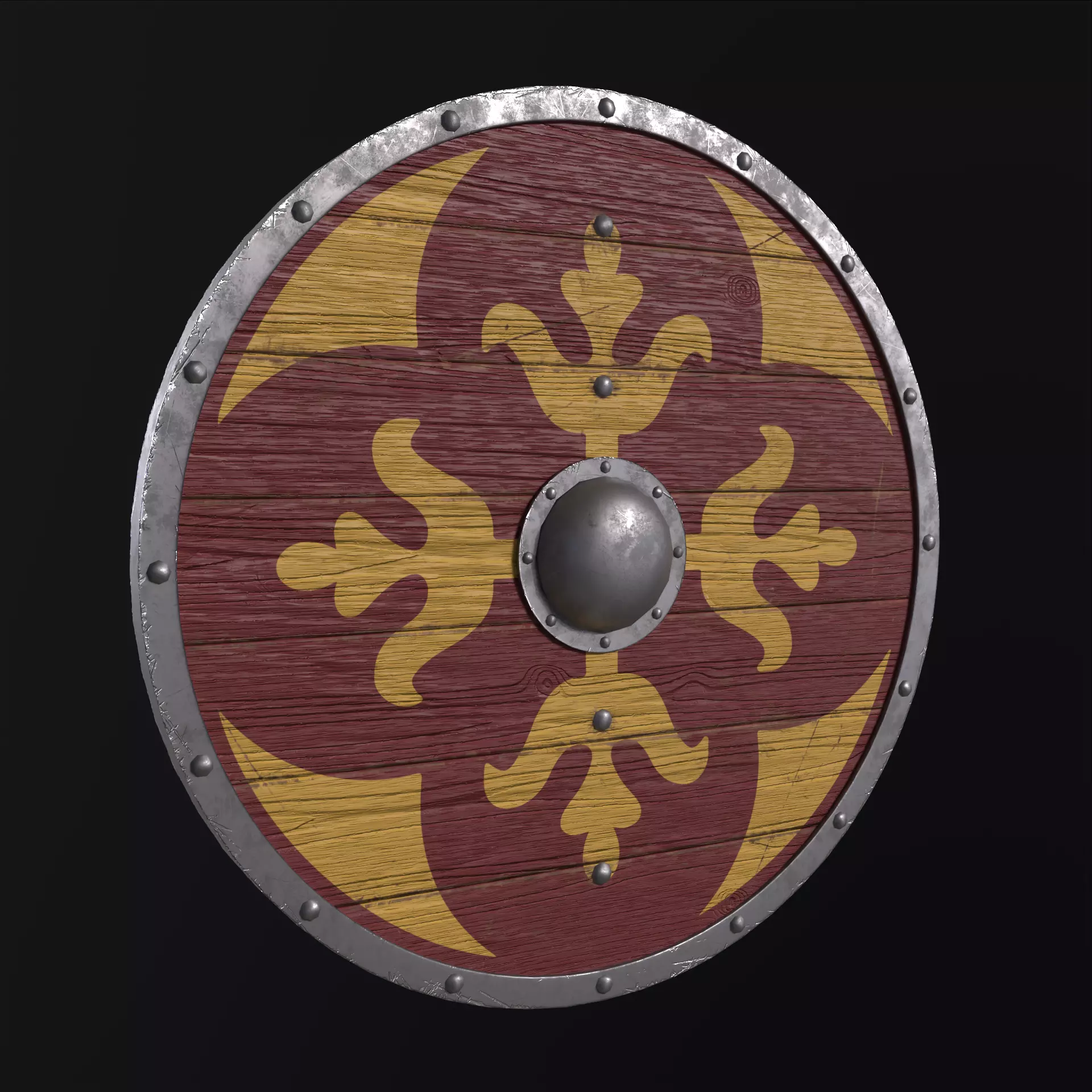 Viking Shield Collection Low-poly 3D model_2