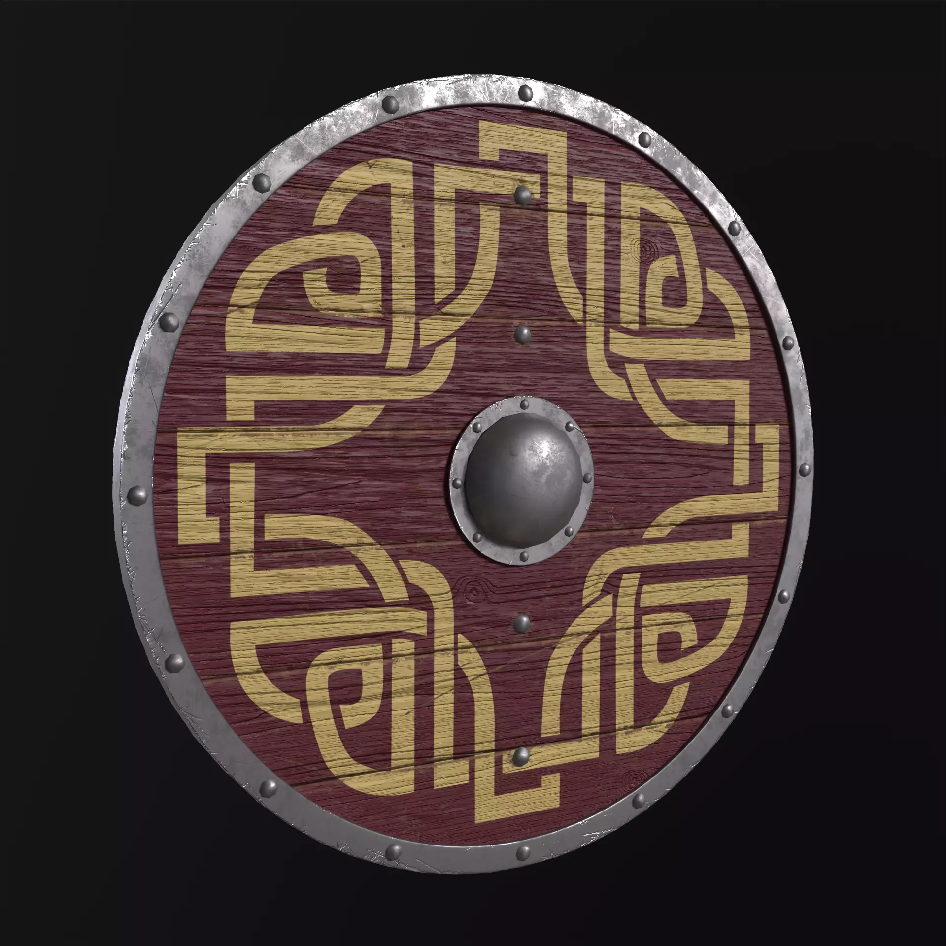 Viking Shield Collection Low-poly 3D model_28