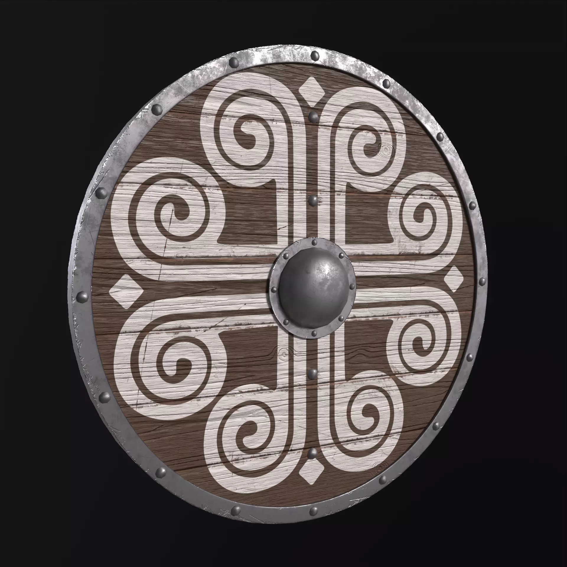 Viking Shield Collection Low-poly 3D model_24