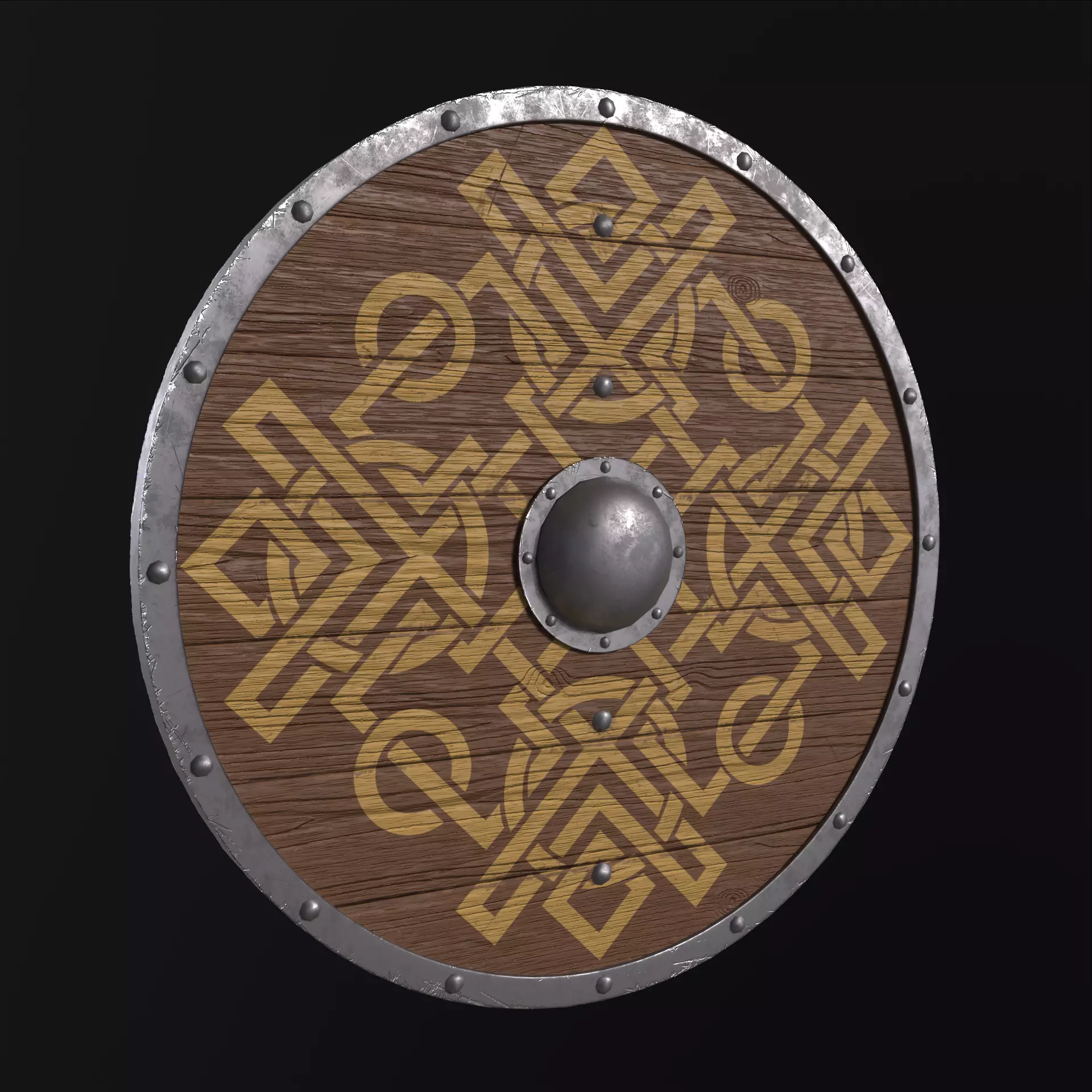 Viking Shield Collection Low-poly 3D model_36