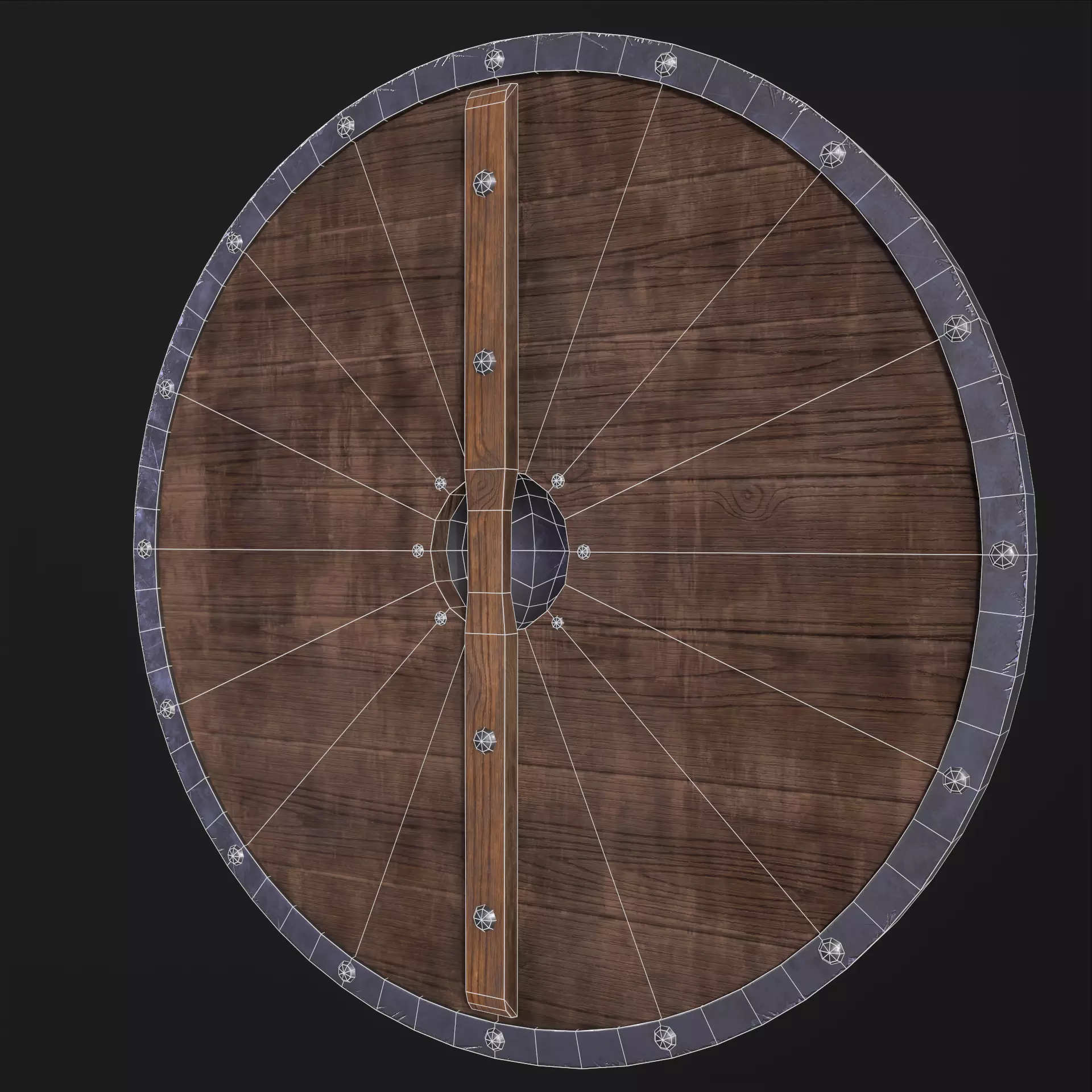 Viking Shield Collection Low-poly 3D model_15