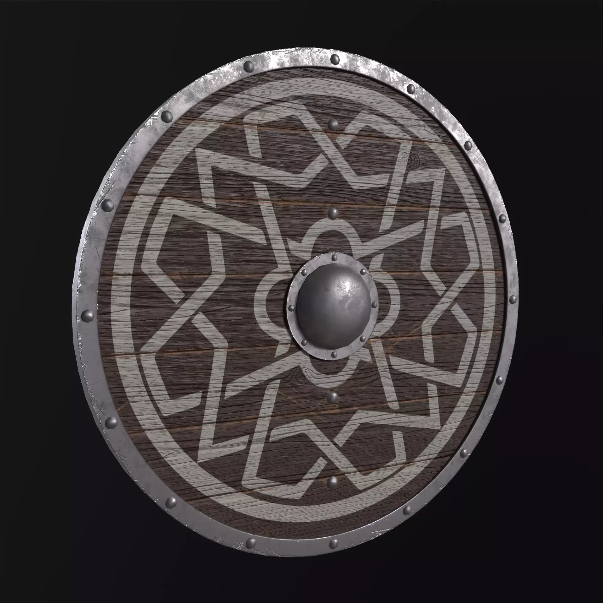 Viking Shield Collection Low-poly 3D model_42