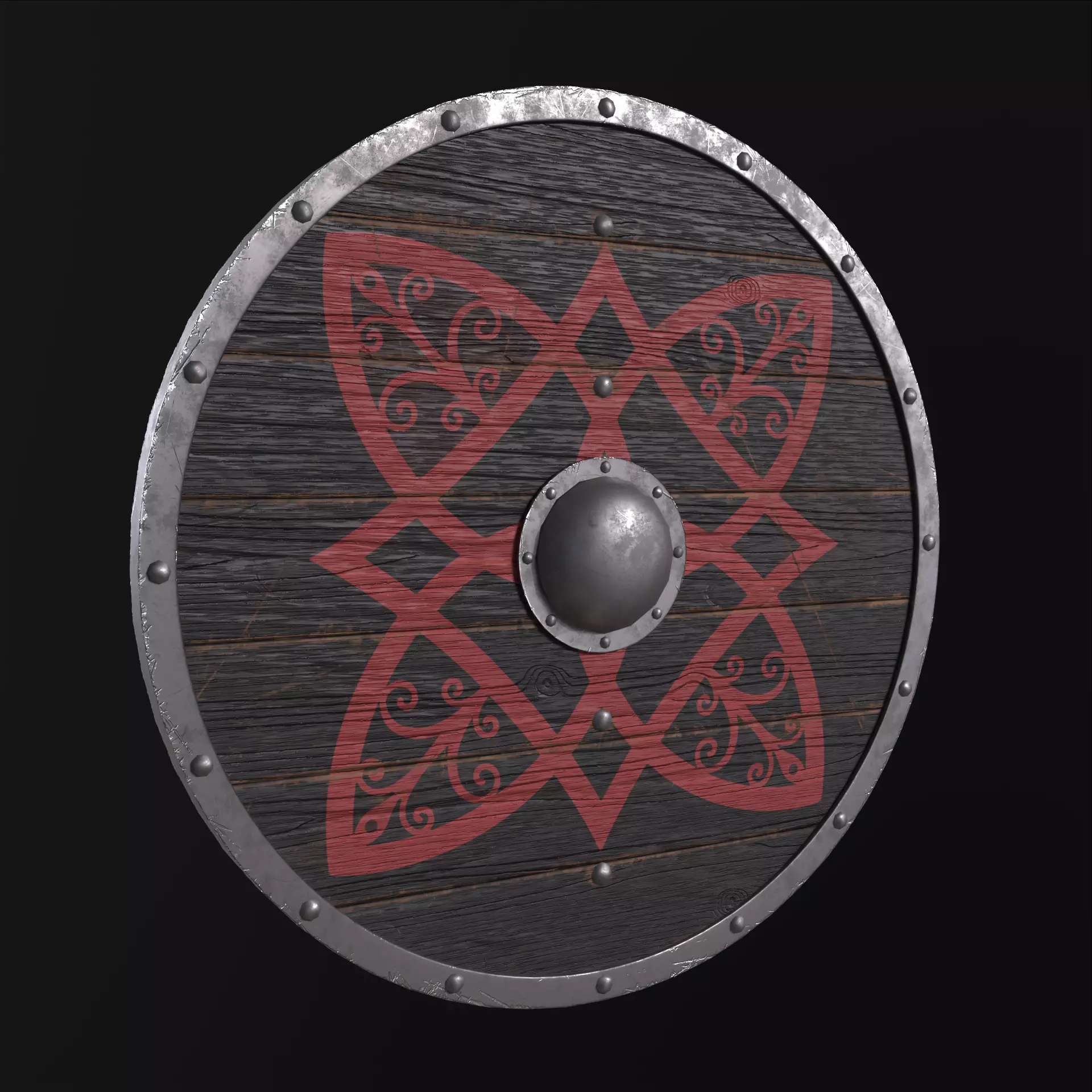 Viking Shield Collection Low-poly 3D model_38