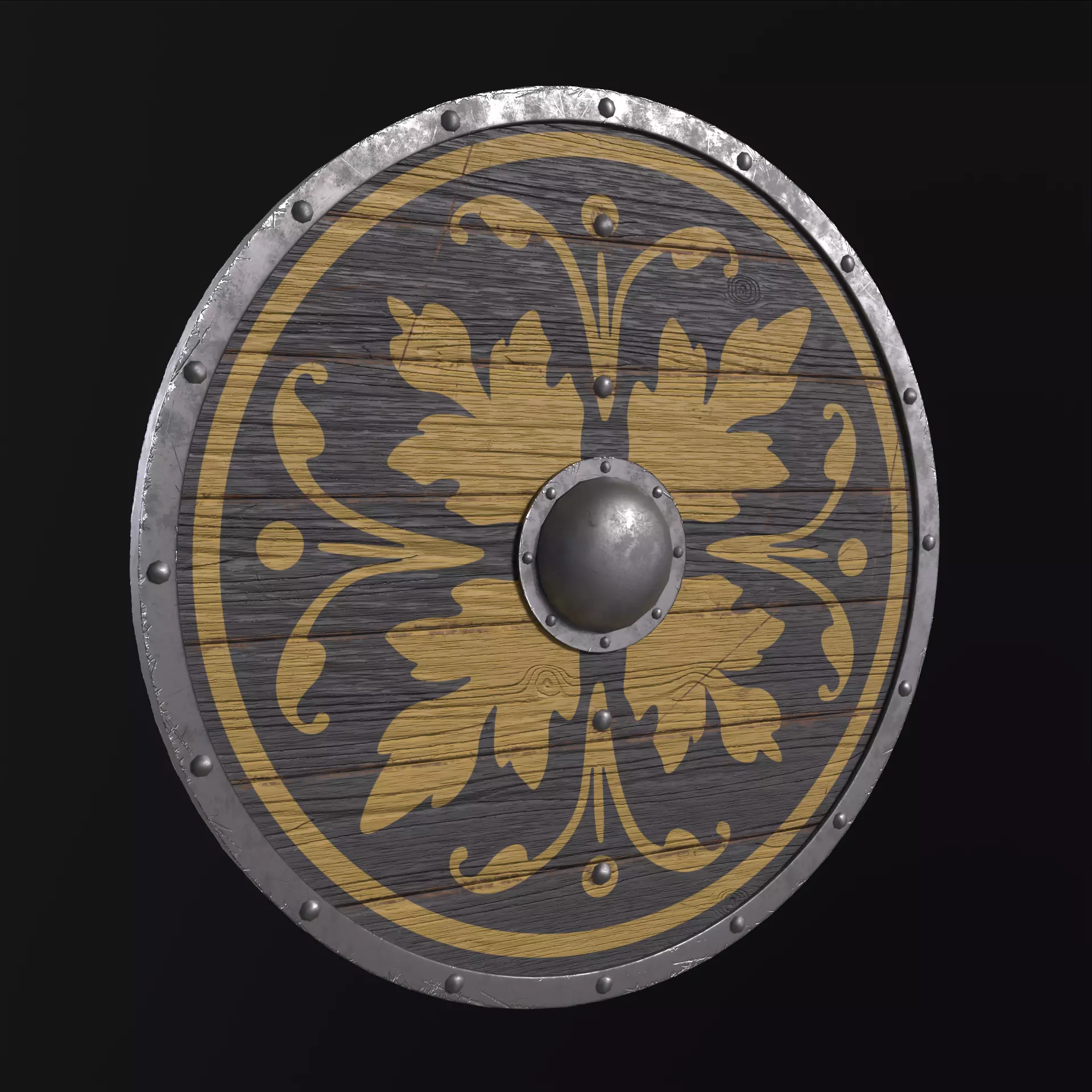 Viking Shield Collection Low-poly 3D model_22