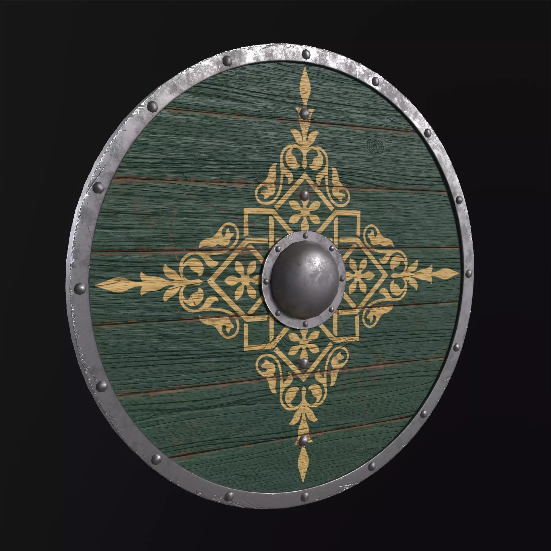 Viking Shield Collection Low-poly 3D model_40