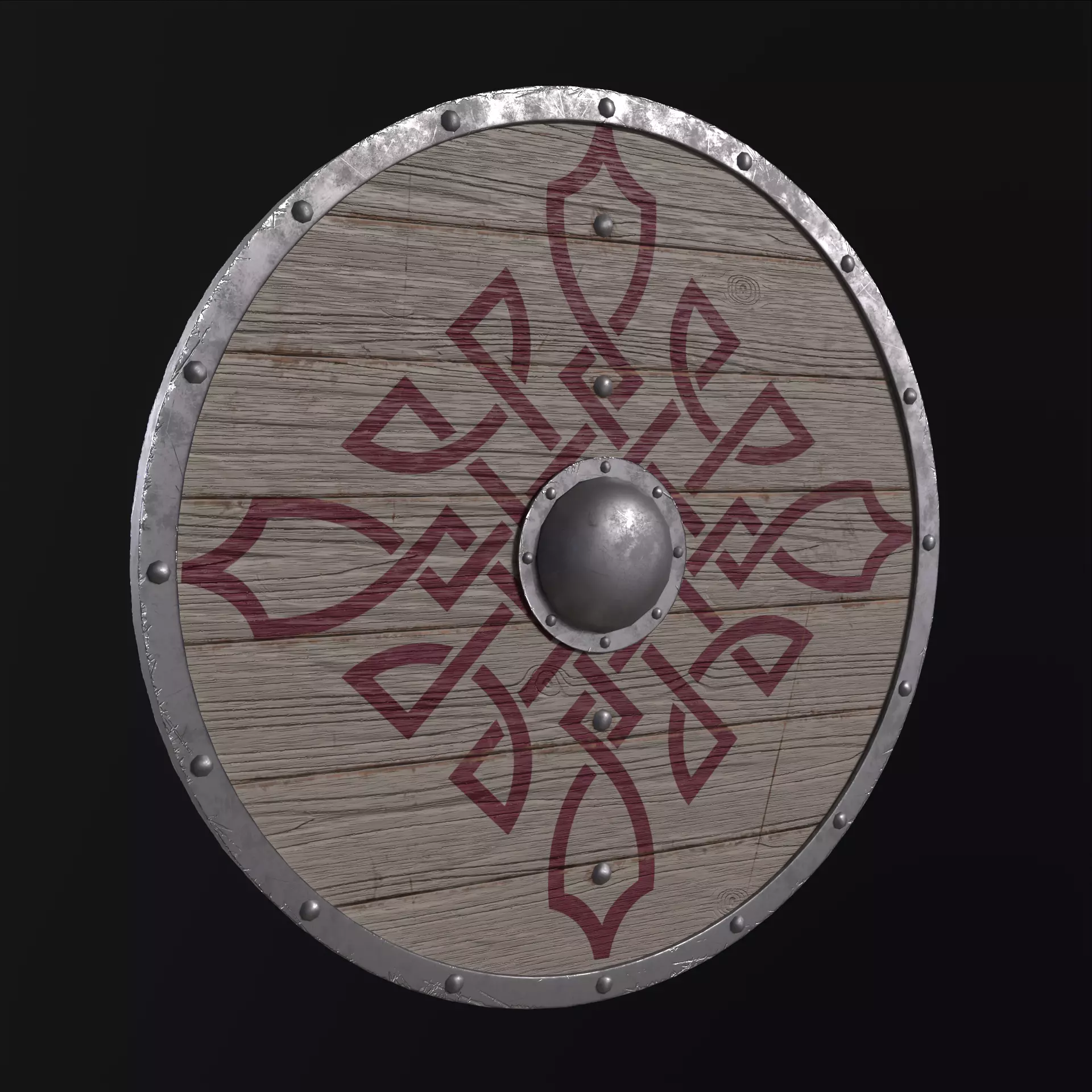 Viking Shield Collection Low-poly 3D model_37