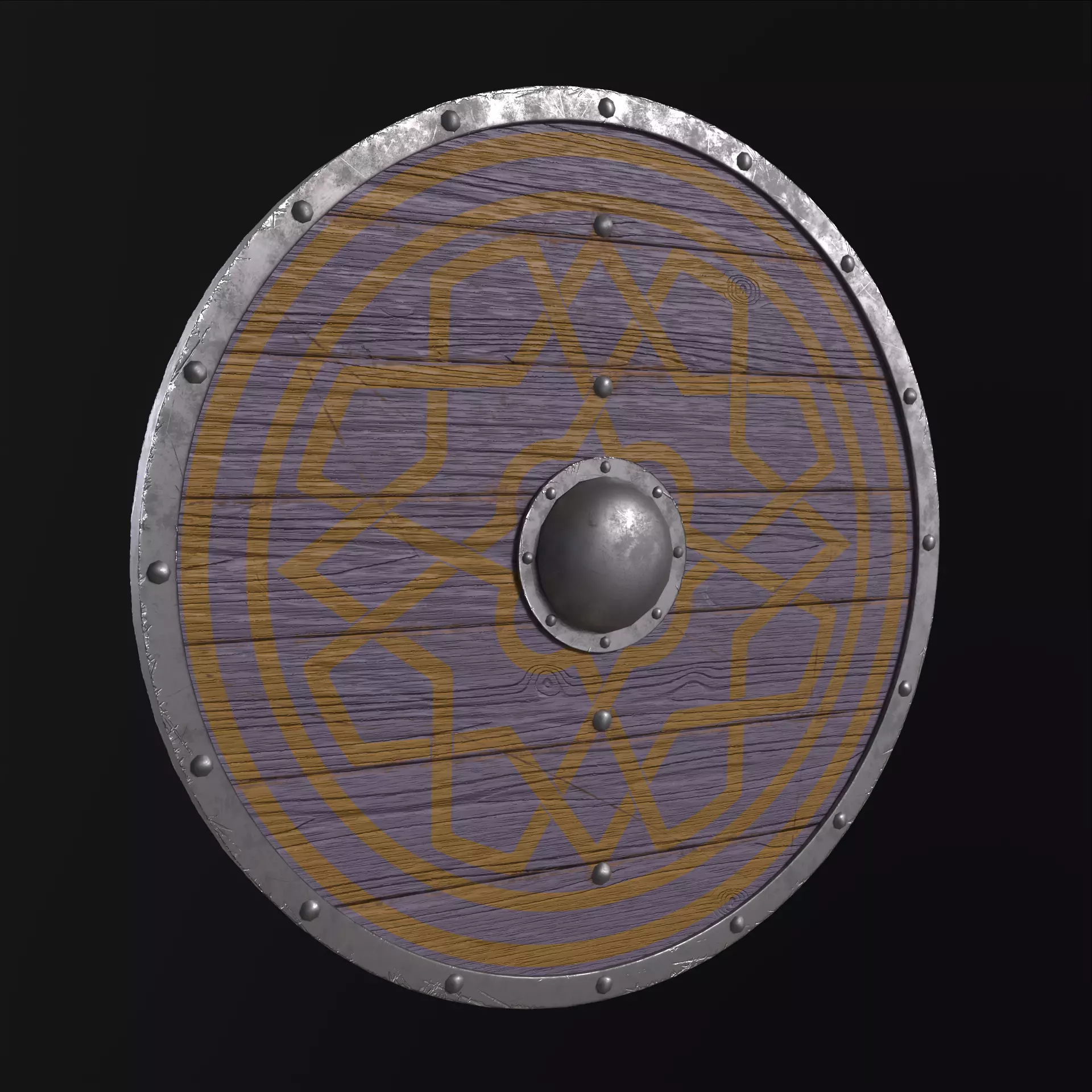 Viking Shield Collection Low-poly 3D model_29