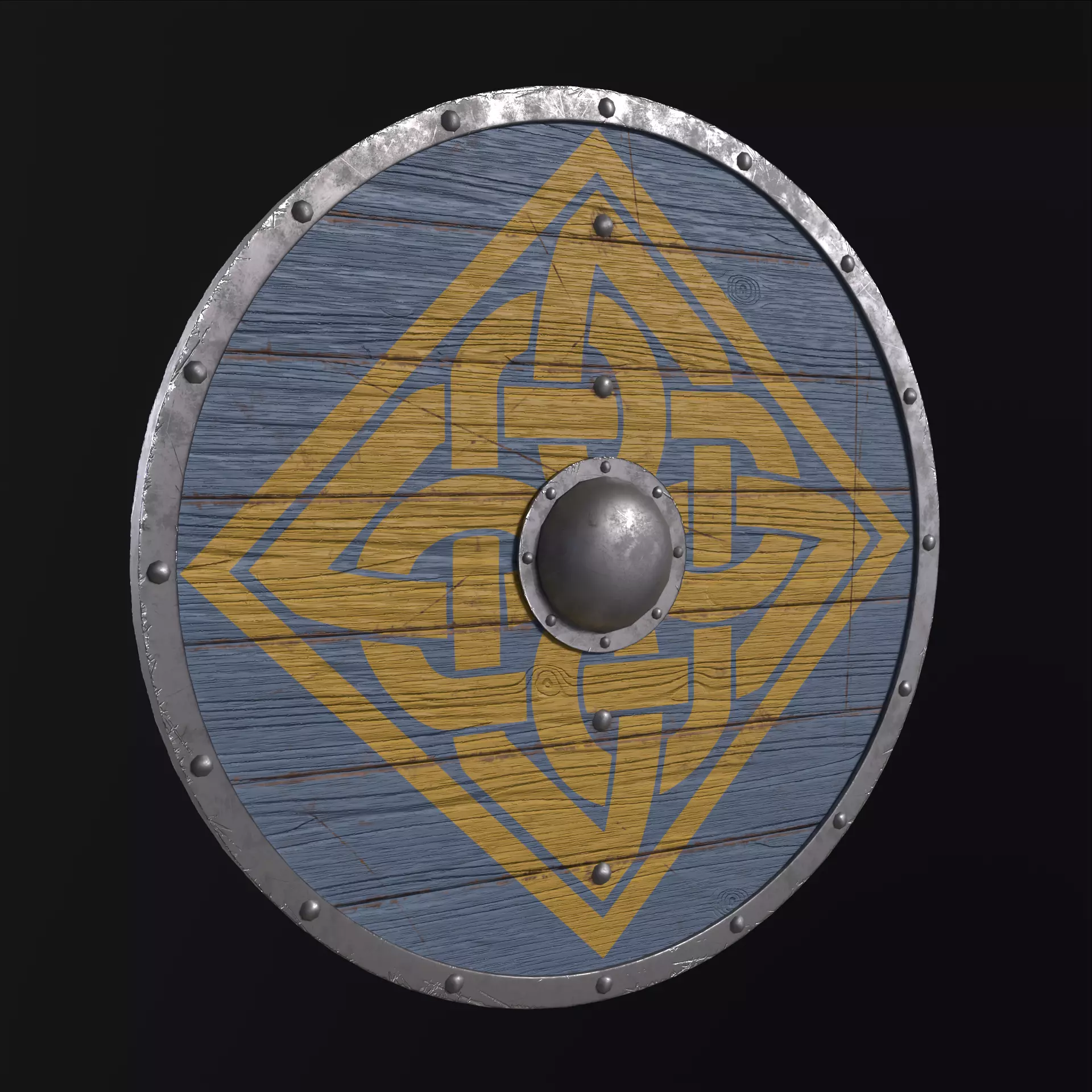 Viking Shield Collection Low-poly 3D model_16